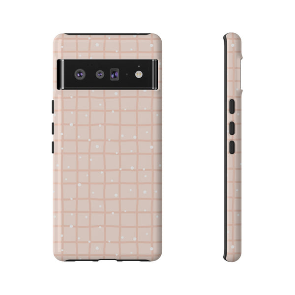 Phone Case: Grid with White Dots