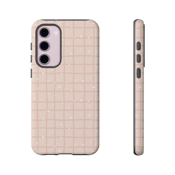 Phone Case: Grid with White Dots