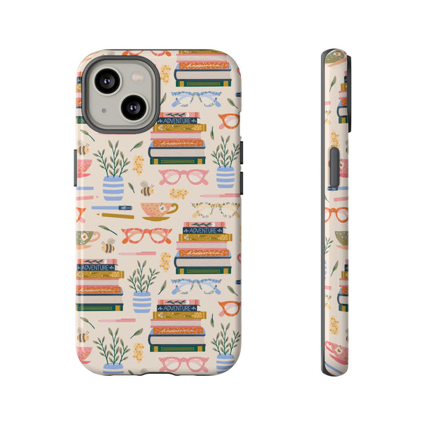 Phone Case: Bookish on Cream