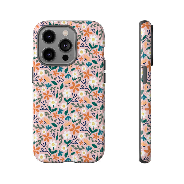 Phone Case: Florals on Pink