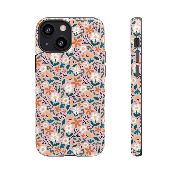 Phone Case: Florals on Pink