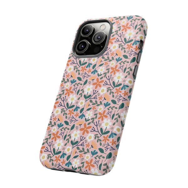 Phone Case: Florals on Pink