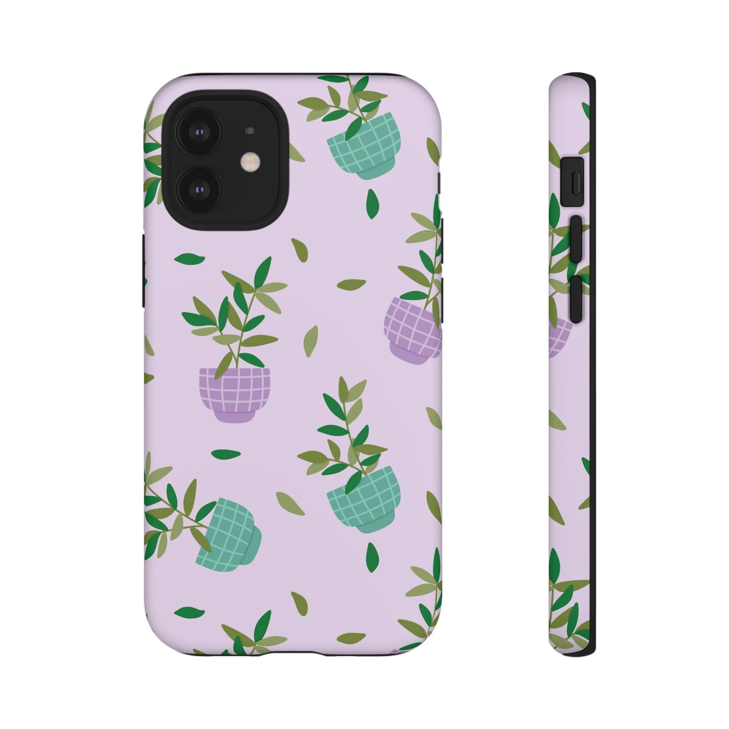 Phone Case: Pot Plants Purple