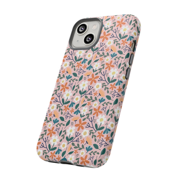 Phone Case: Florals on Pink