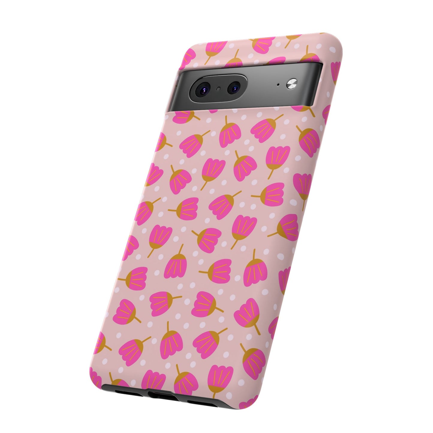 Phone Case: Bright Pink Flowers