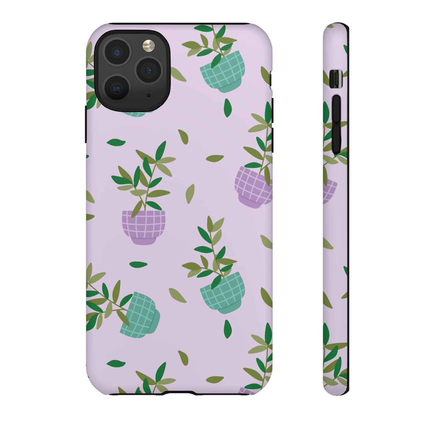 Phone Case: Pot Plants Purple