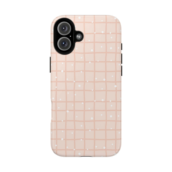 Phone Case: Grid with White Dots