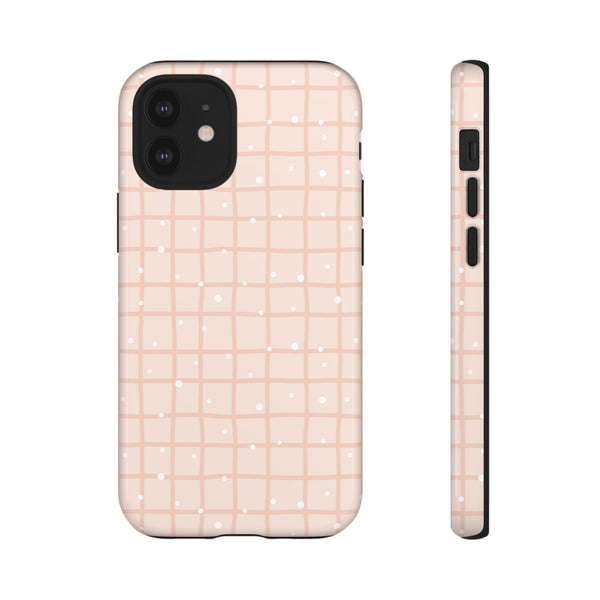 Phone Case: Grid with White Dots