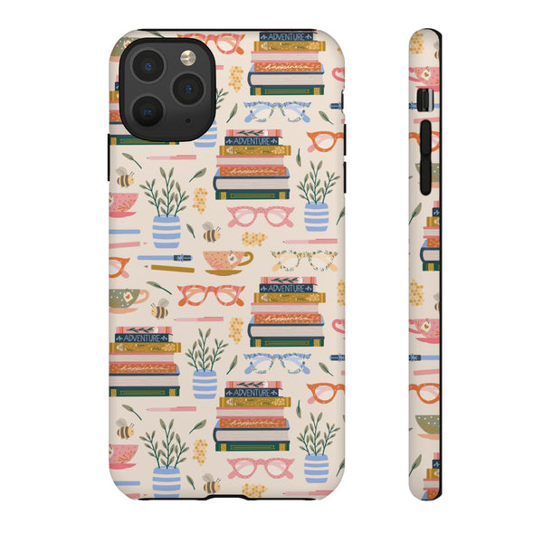 Phone Case: Bookish on Cream