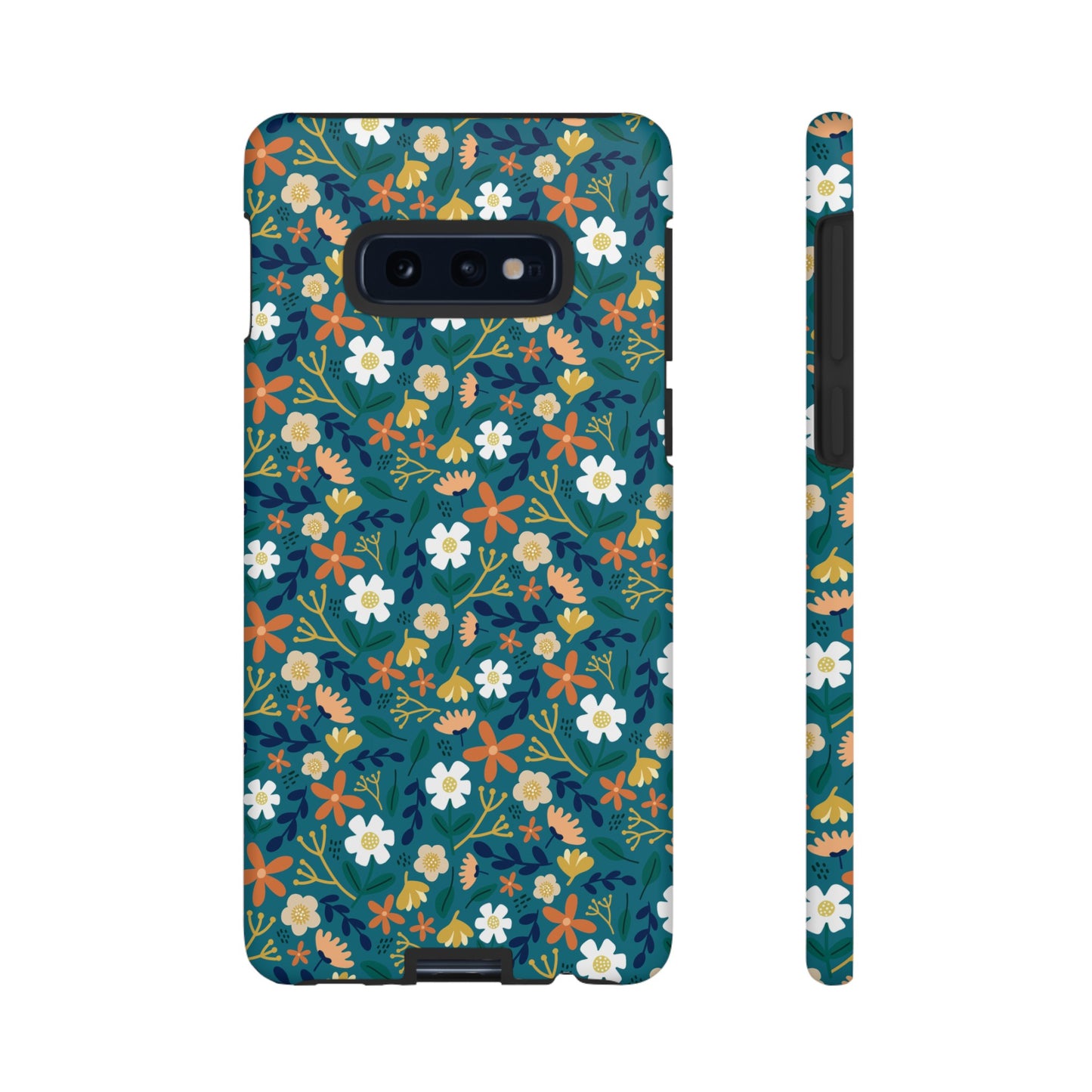 Phone Case: Florals on Teal