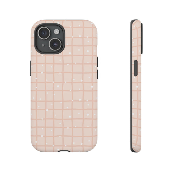 Phone Case: Grid with White Dots