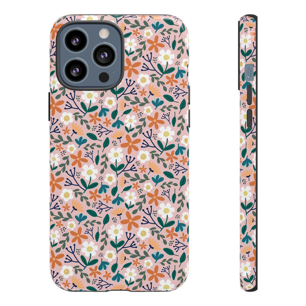 Phone Case: Florals on Pink