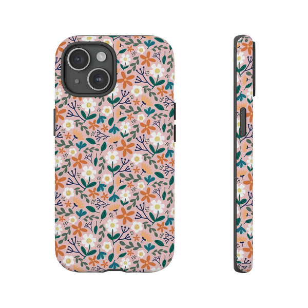 Phone Case: Florals on Pink