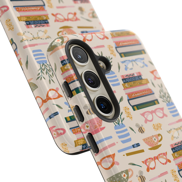 Phone Case: Bookish on Cream