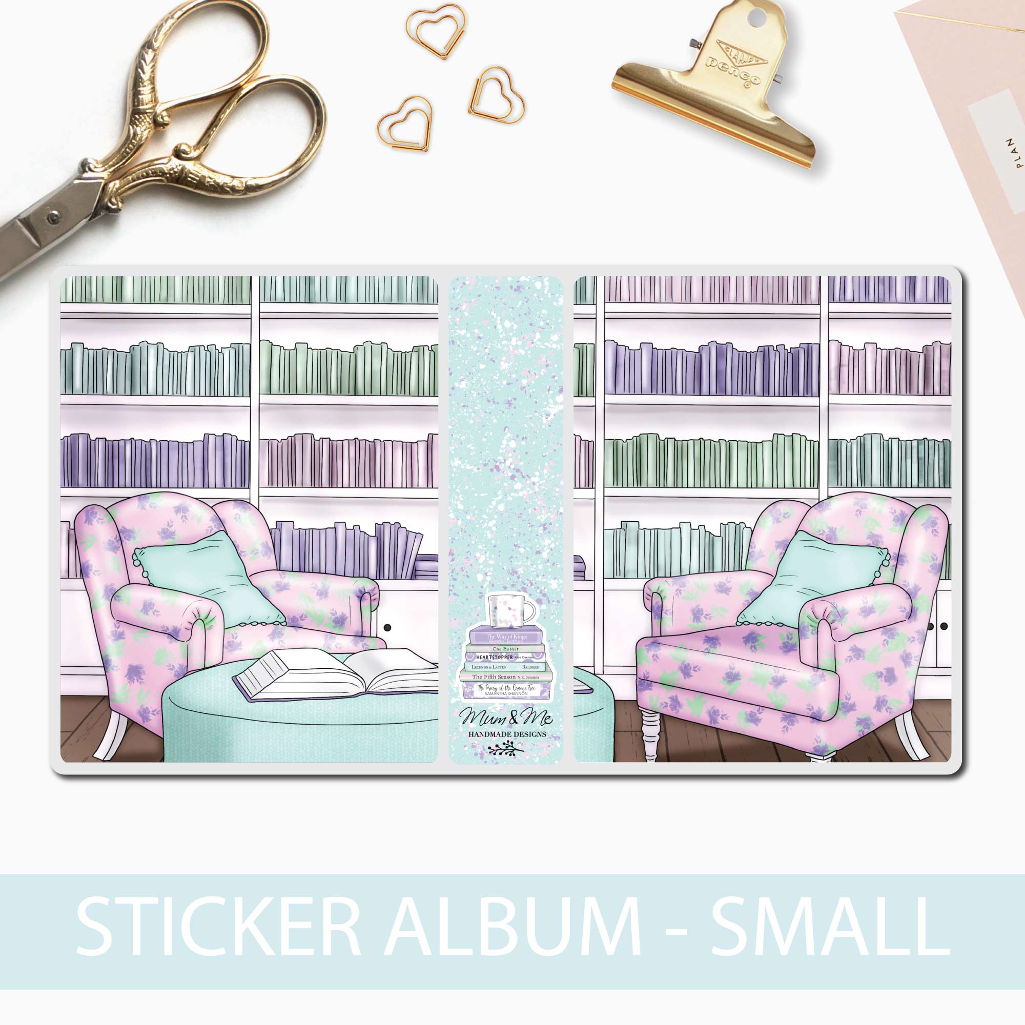 Sticker Album Layout Small Sticker Album to store Planner Stickers, Bookish Sticker Album ...