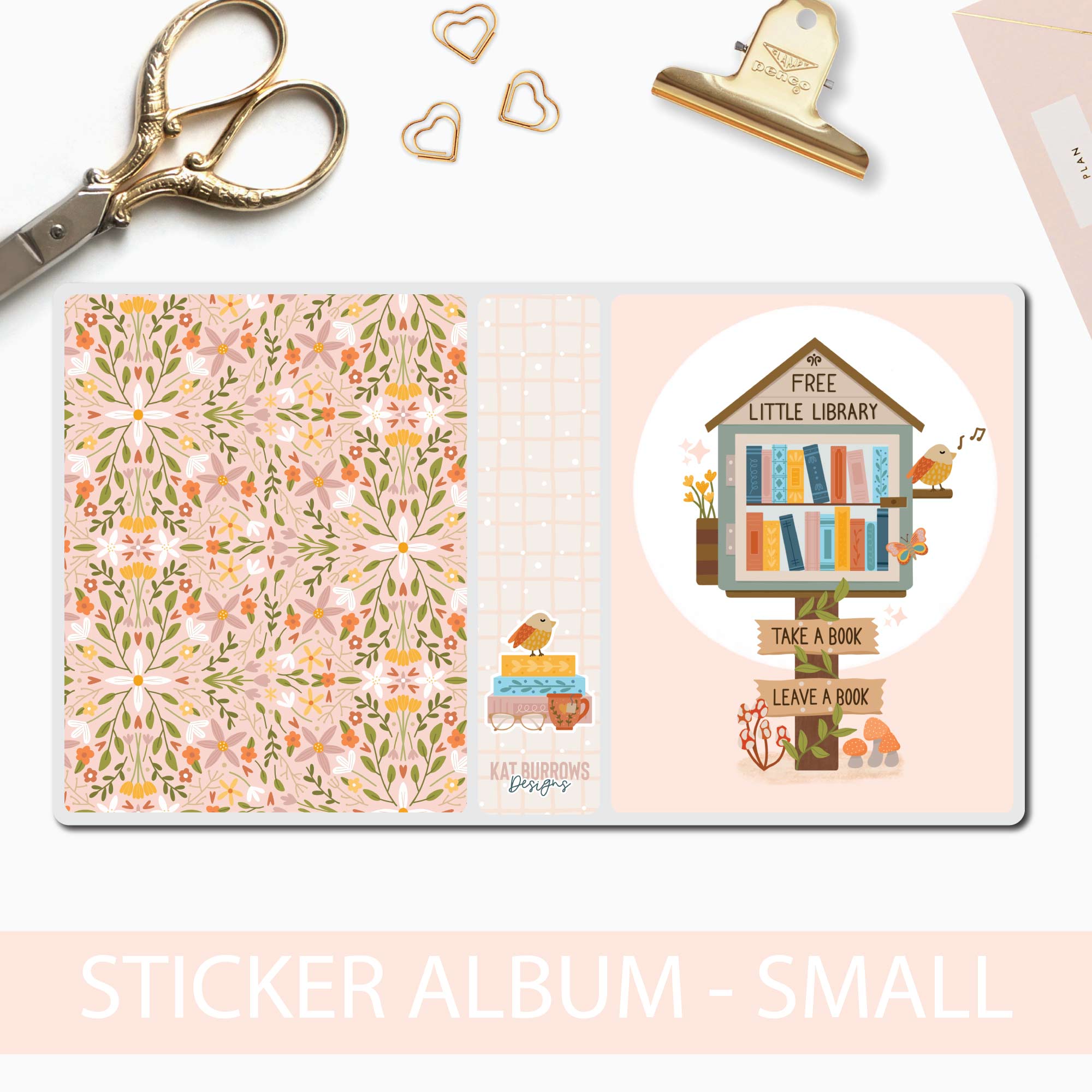 Small Sticker Album: Little Library