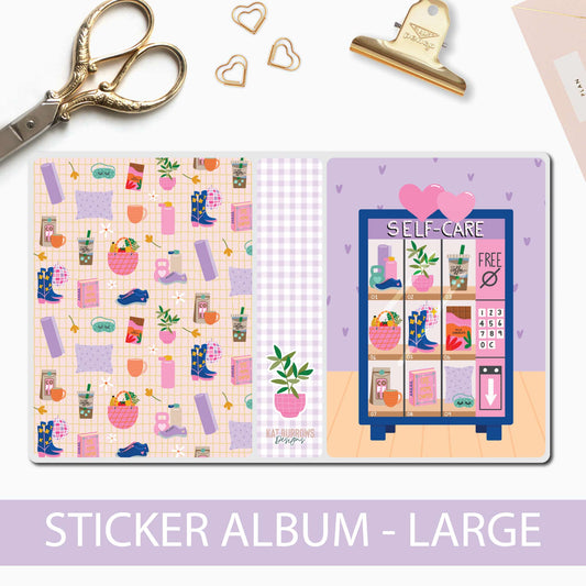 Large Sticker Album: Self-Care Vending Machine