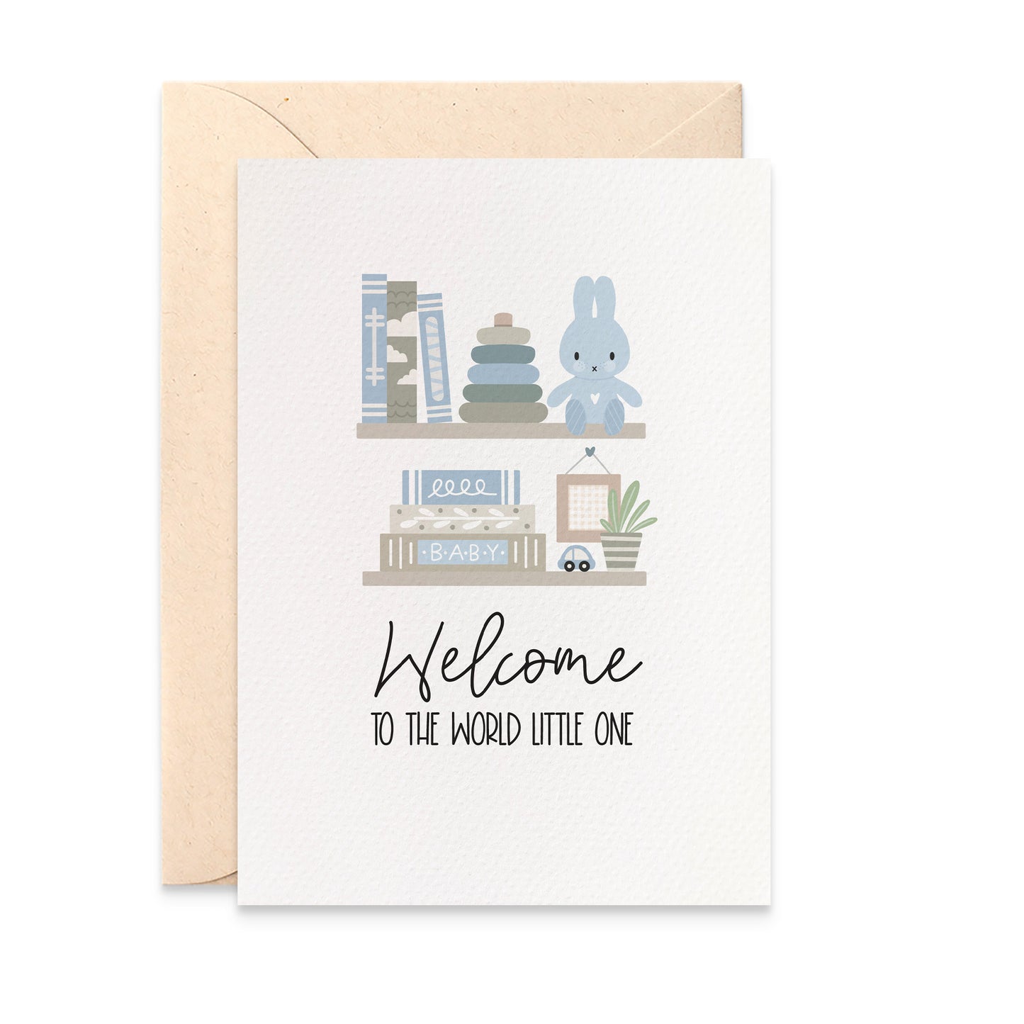 Baby Boy Items on Shelf