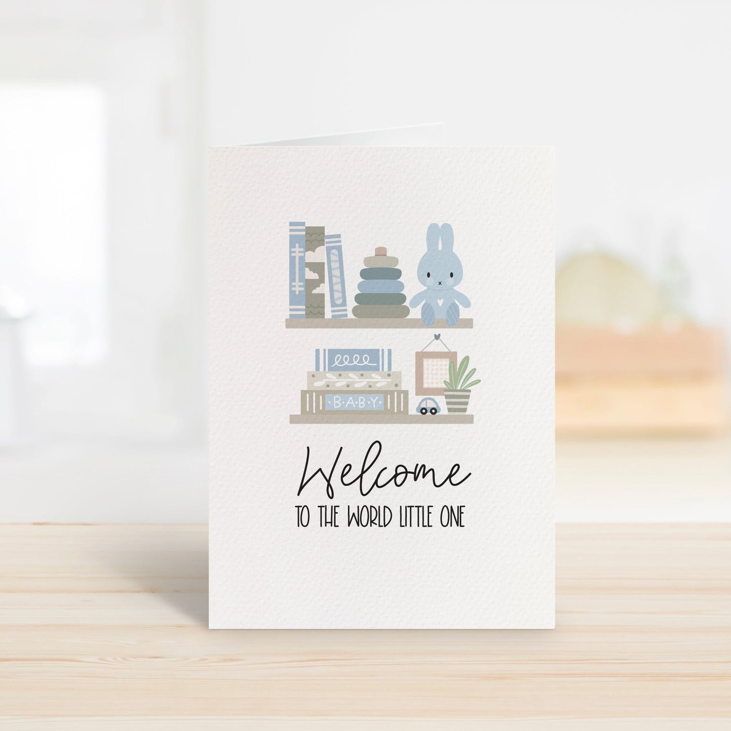 Baby Boy Items on Shelf