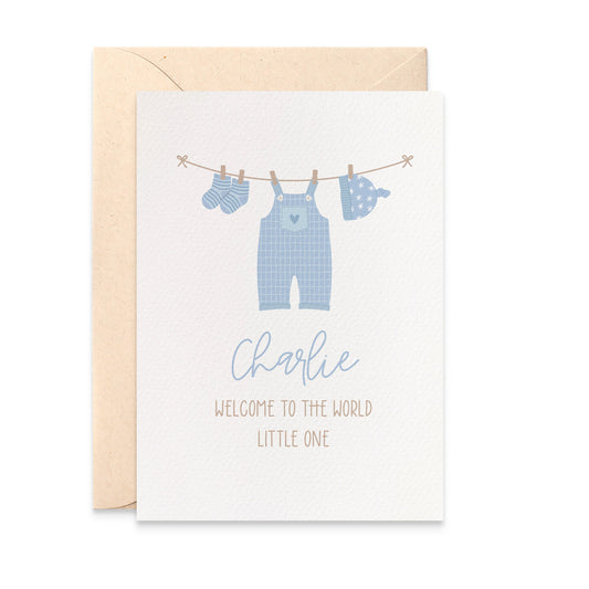 Personalised Baby Boy Clothes Line
