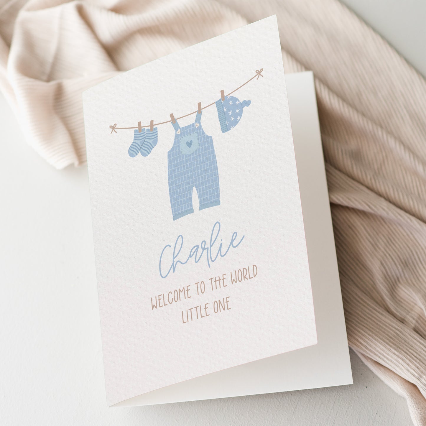 Personalised Baby Boy Clothes Line