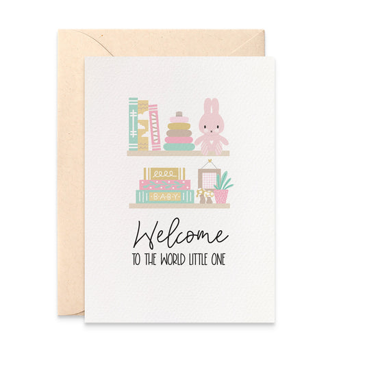 Baby Girl Items on Shelf