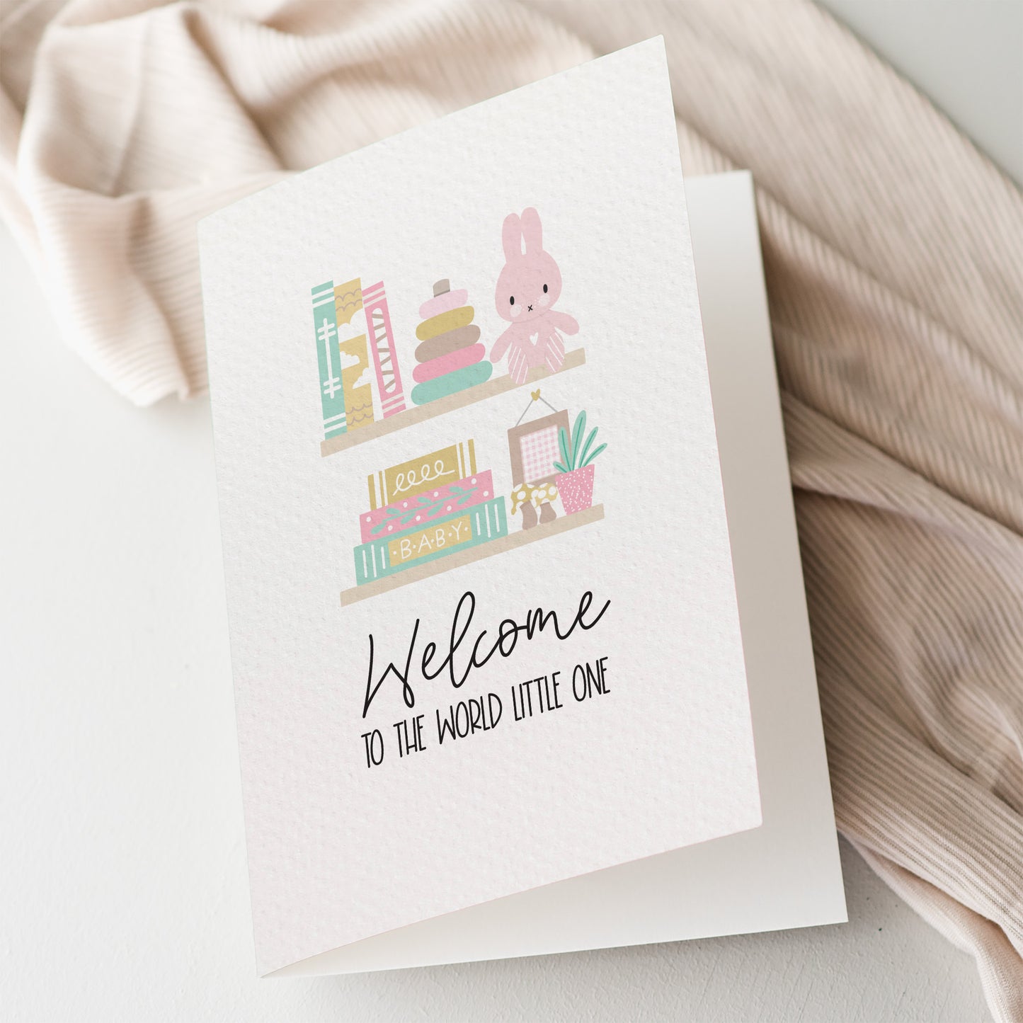 Baby Girl Items on Shelf