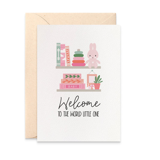 Baby Girl Items on Shelf