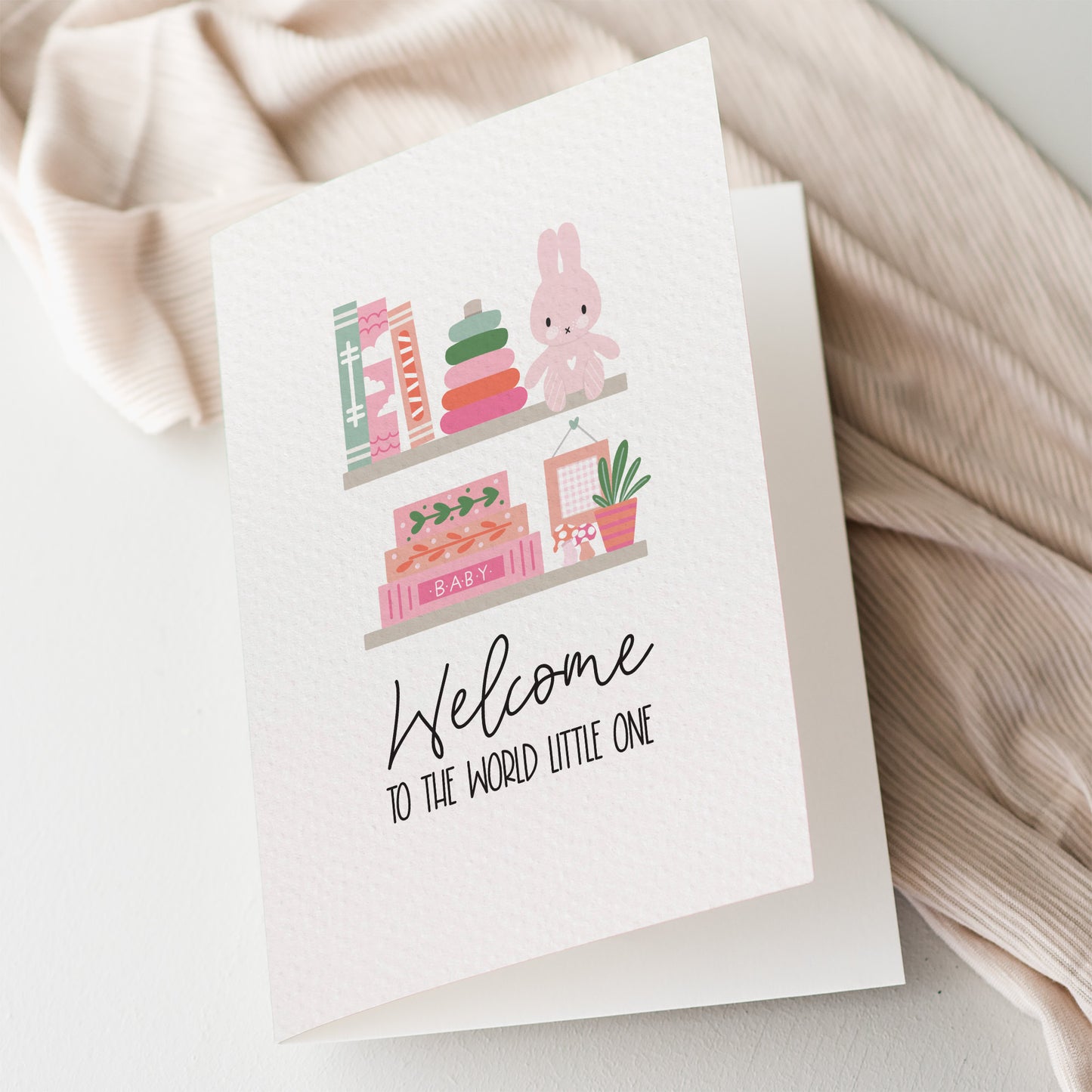 Baby Girl Items on Shelf