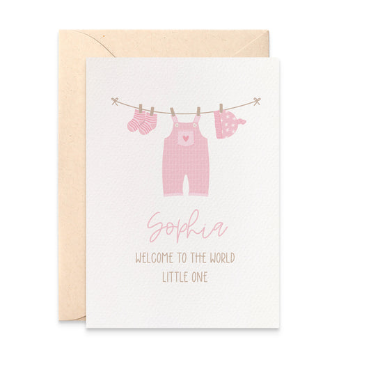 Personalised Baby Girl Clothes Line