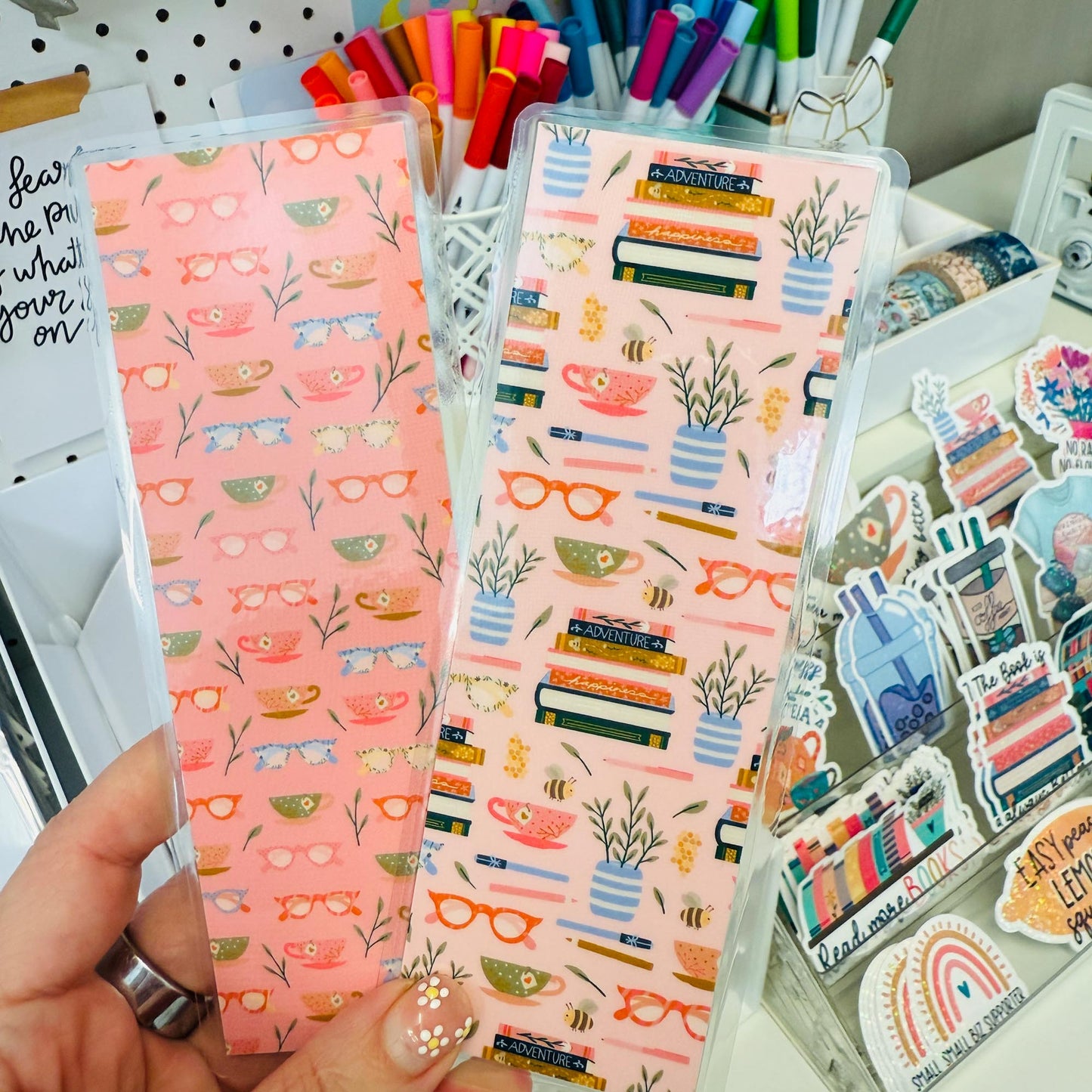 Bookmark: Set of 2 Bookish Pink