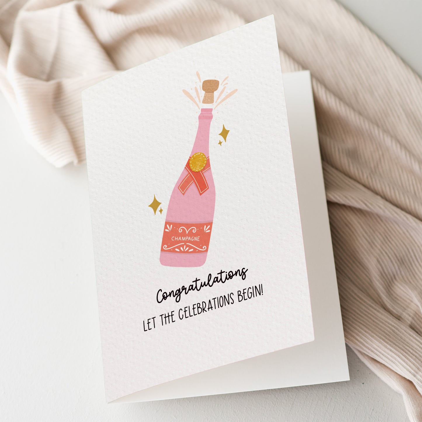 Pop, Pink Champagne Bottle