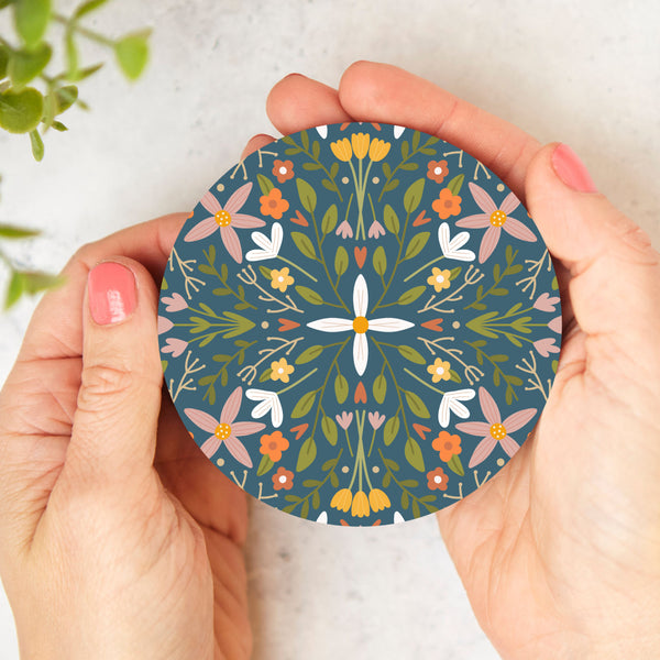 Coaster: Little Library Floral