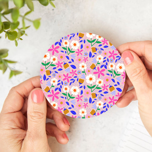 Coaster: Blooms on Pink