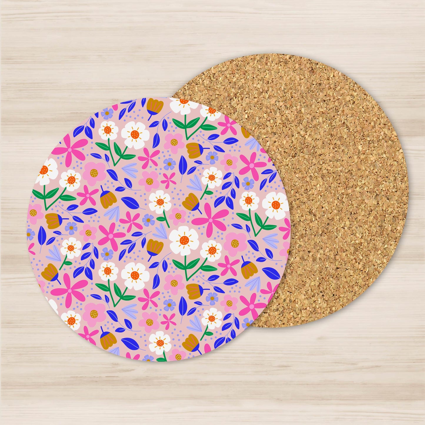 Coaster: Blooms on Pink