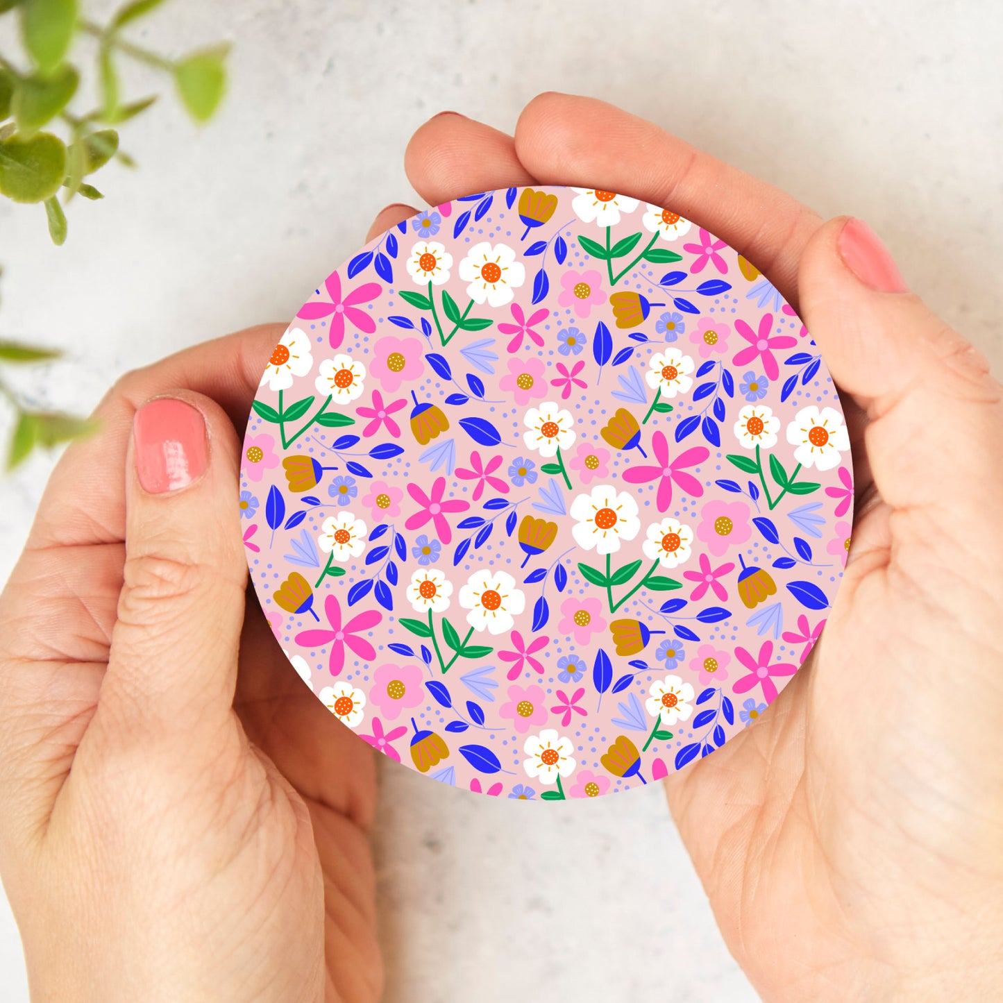 Coaster: Blooms on Pink