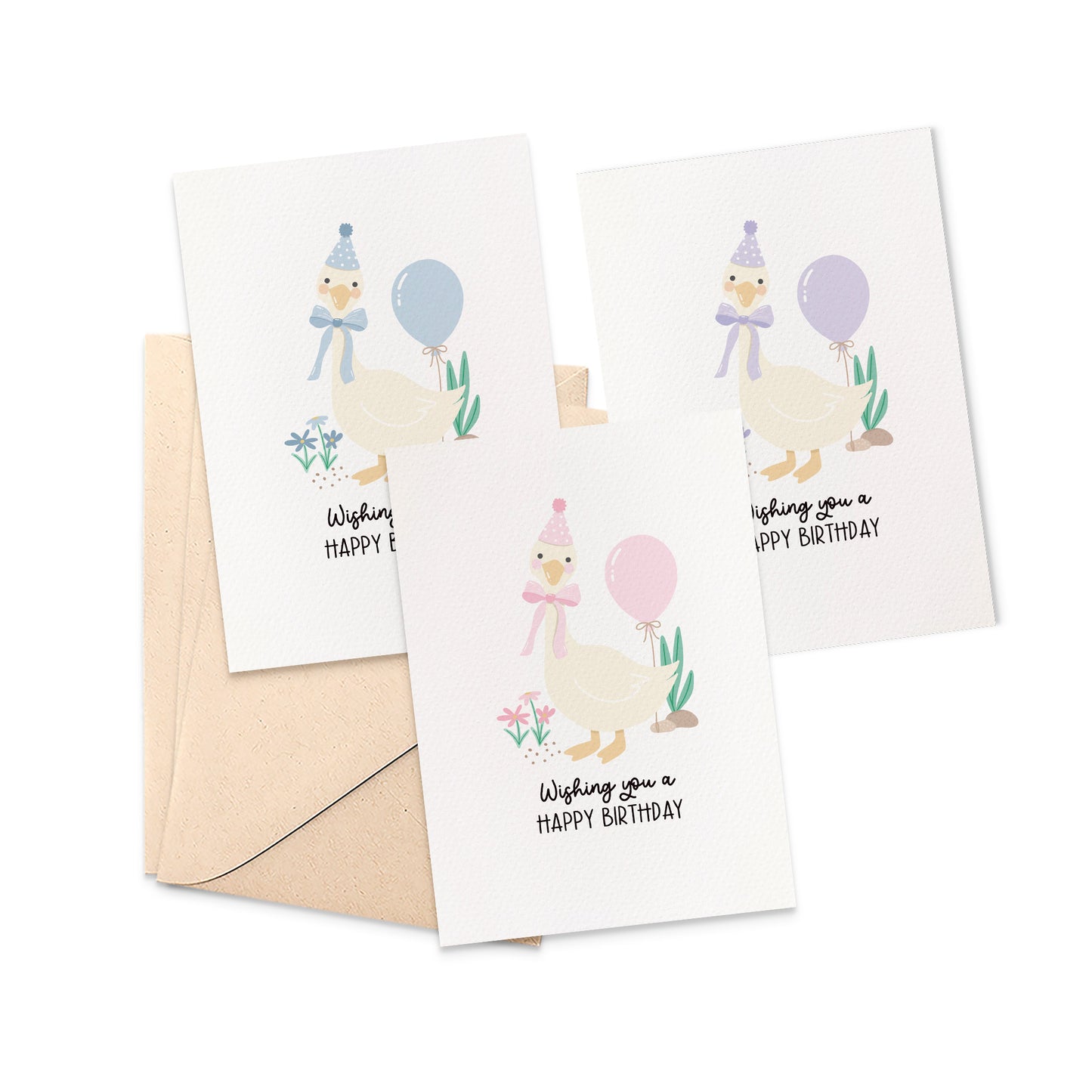 Set of 3: Birthday Goose