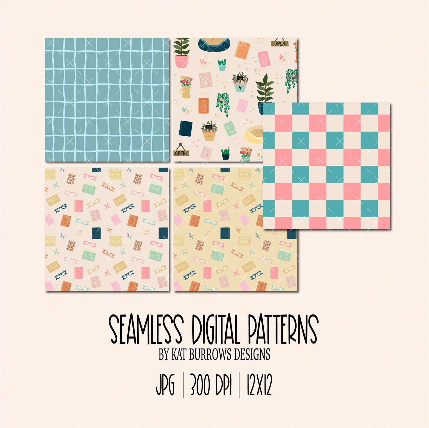 Seamless Patterns: Book Store