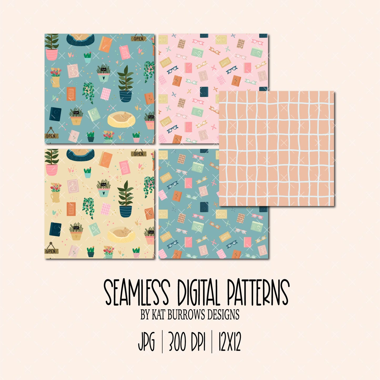 Seamless Patterns: Book Store