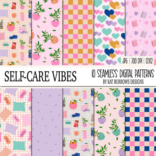 Seamless Patterns: Self-Care Vibes