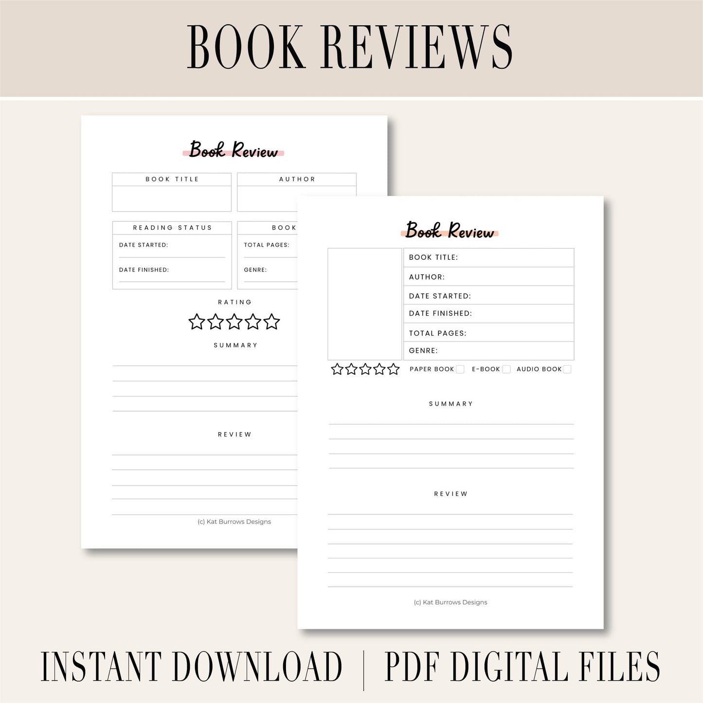 Printable: Book Tracker Bundle