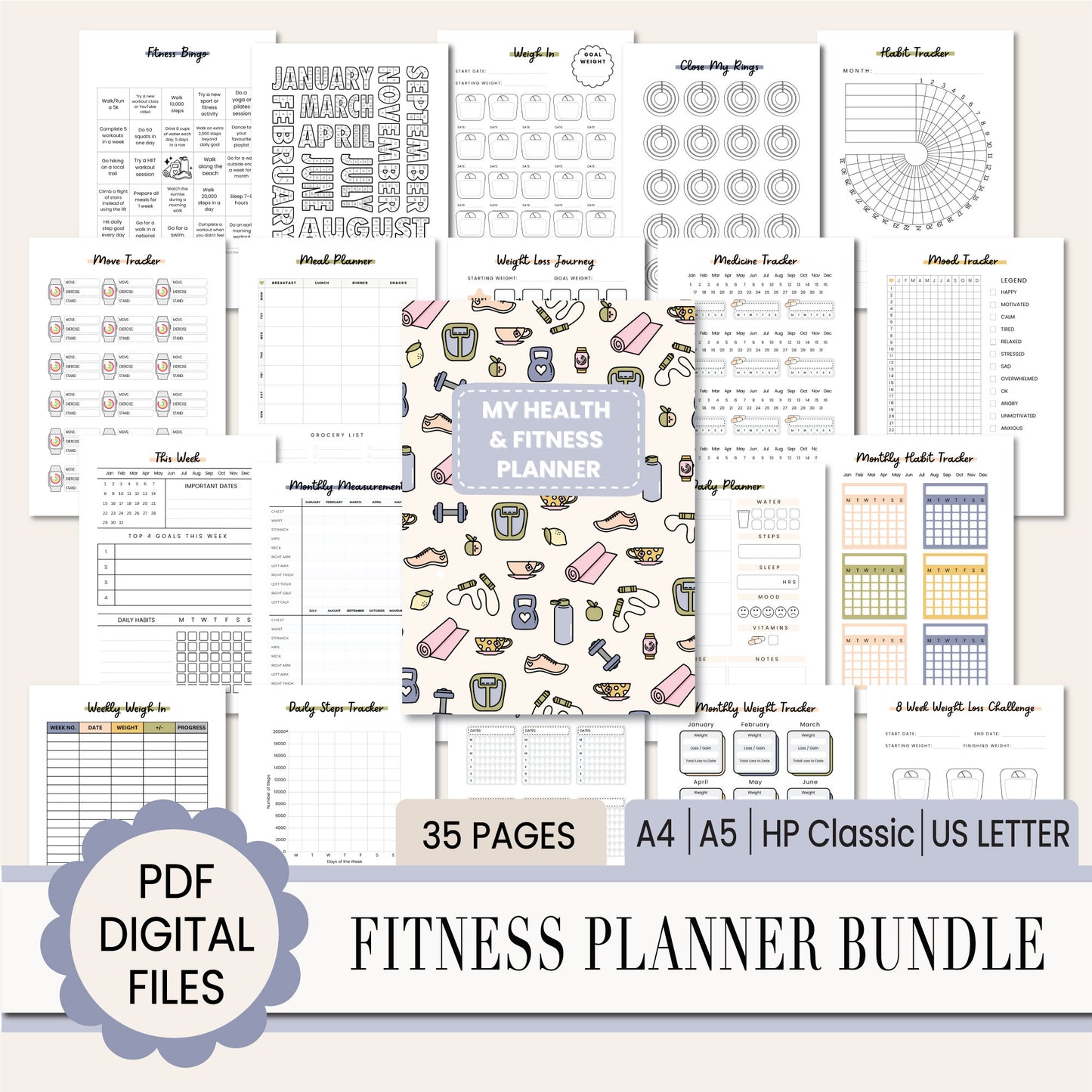 Printable: Fitness Tracker Bundle