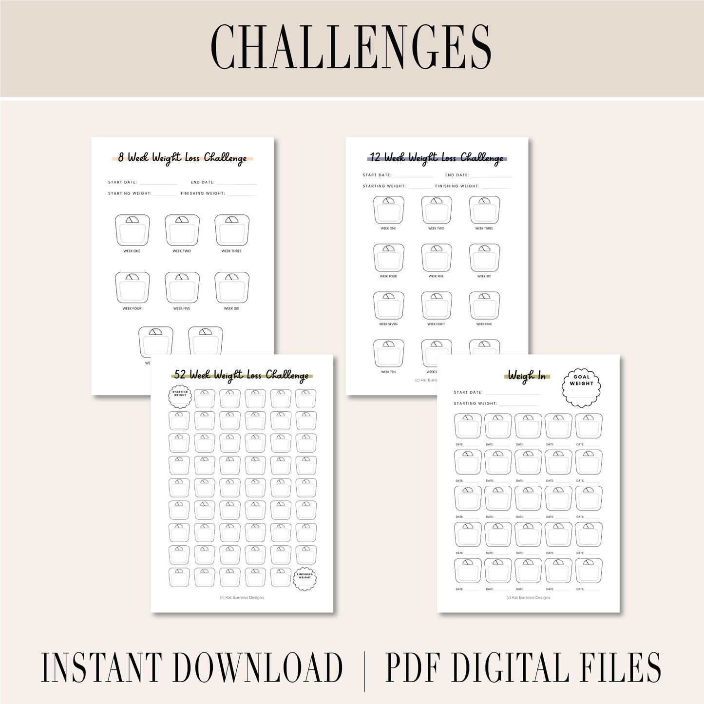 Printable: Fitness Tracker Bundle