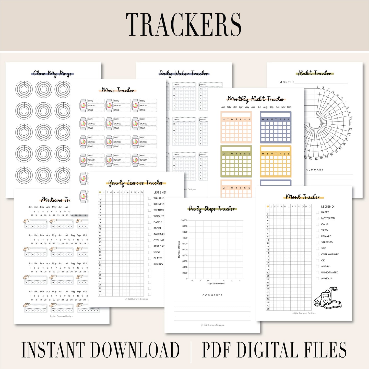 Printable: Fitness Tracker Bundle