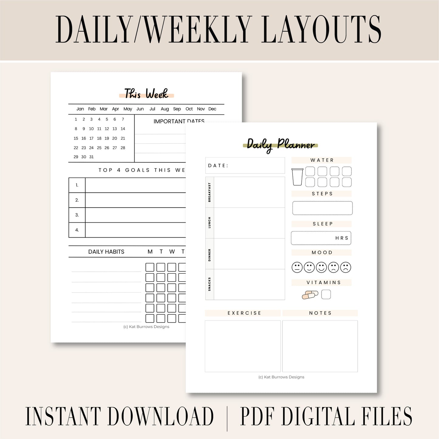 Printable: Fitness Tracker Bundle