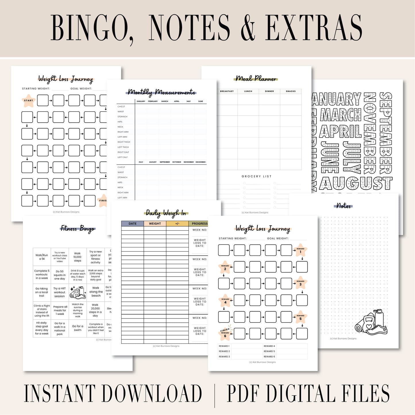 Printable: Fitness Tracker Bundle