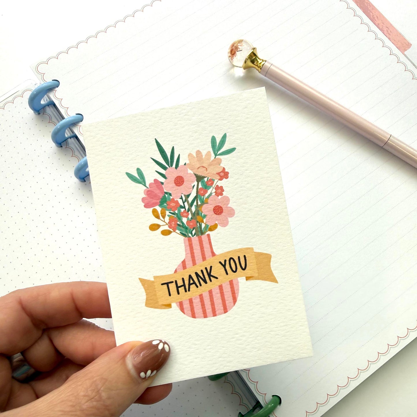 Single (1): MINI Card: Vase of Flowers