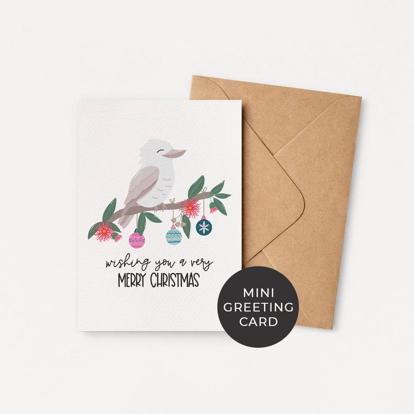 Single (1): MINI Card: Christmas Kookaburra