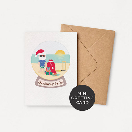 Single (1): MINI Card: Aussie Santa Globe