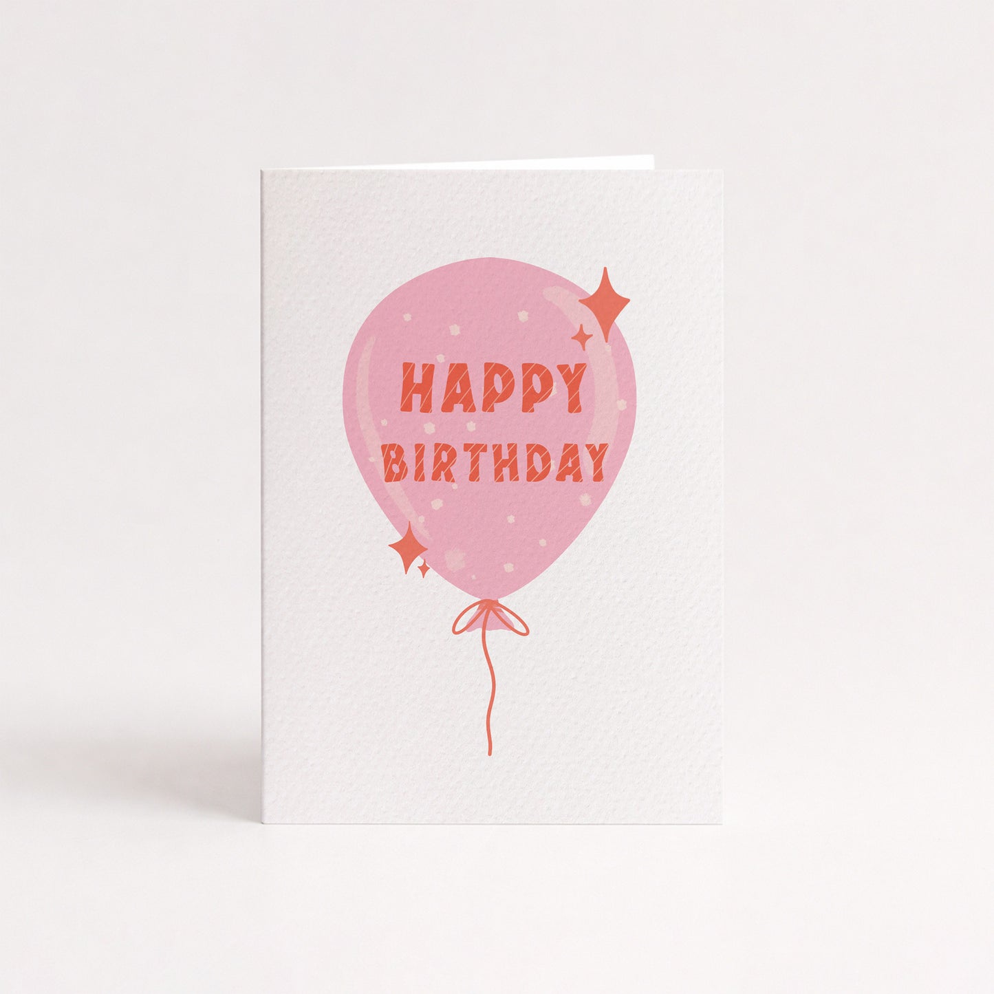 Set of 4: MINI Cards: Pink Birthday Balloon